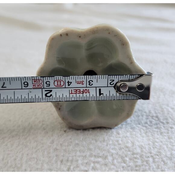 Antique Japanese Transferware Blue Flow Potpourri Holder Birds Tea House - Picture 12 of 12